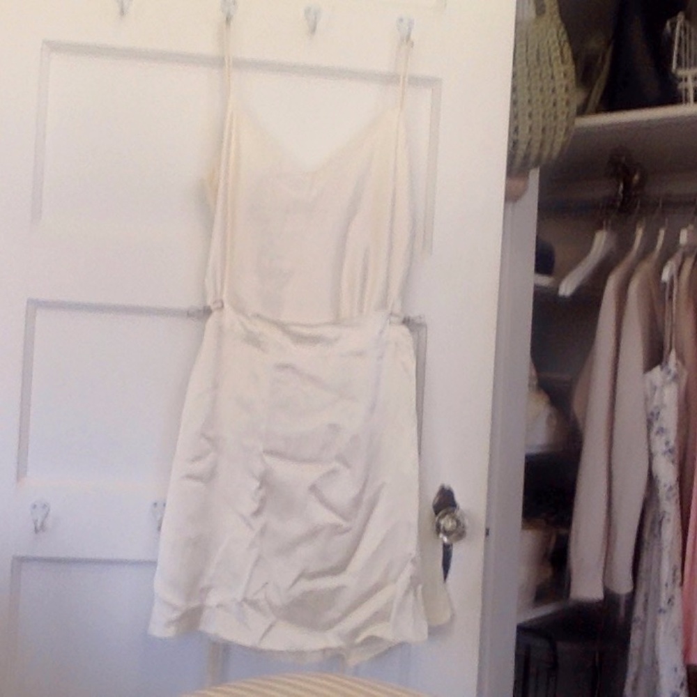 Pue Silk Cream Silk Cami, Wrap-Skirt Set